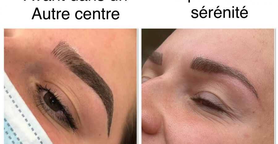 Correction de sourcils fait dans un autre centre maquillage permanent